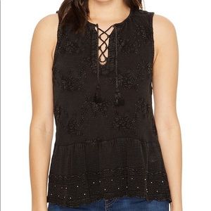 Lucky Brand Washed Studded Tank Top
